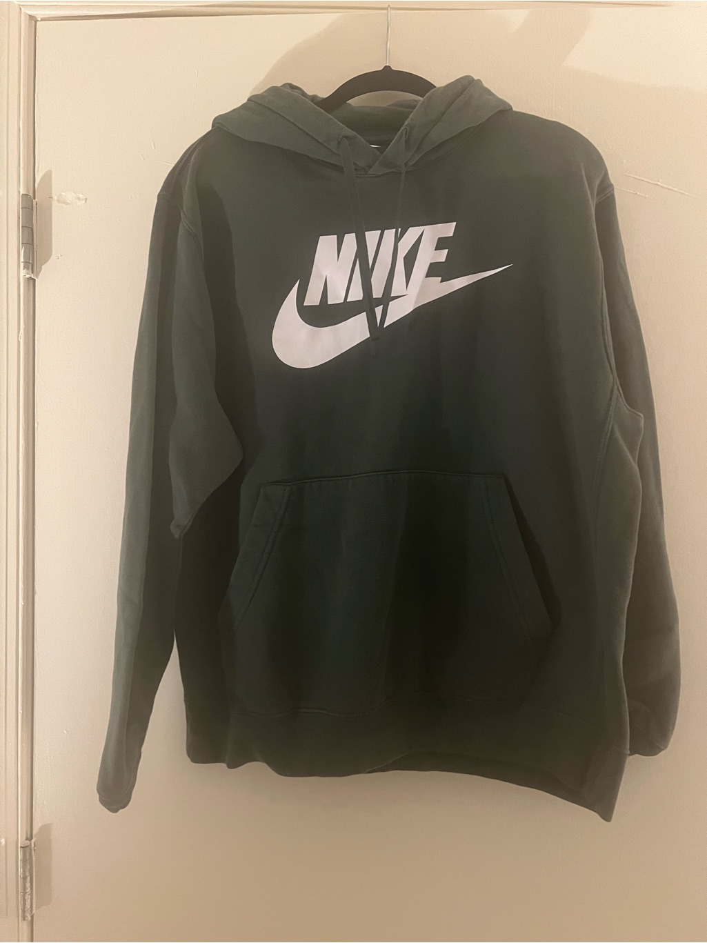 Nike Forest Green Hoodie With White Swoosh